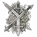 Long Claw sword from game of thrones, Dark sister sword from house of the dragon, and all witcher signs. Tattoo design s tattoo design idea