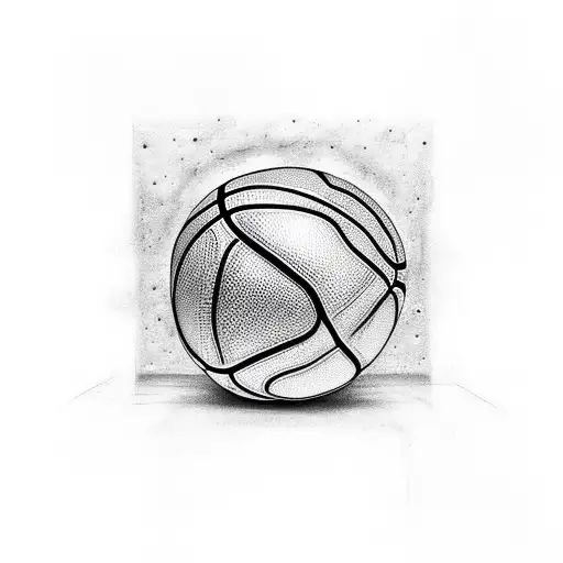 basketball with ghetto graffitis tattoo design idea