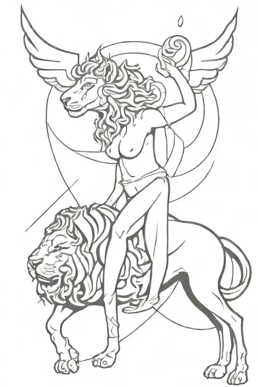 whore of babylon tattoo design idea