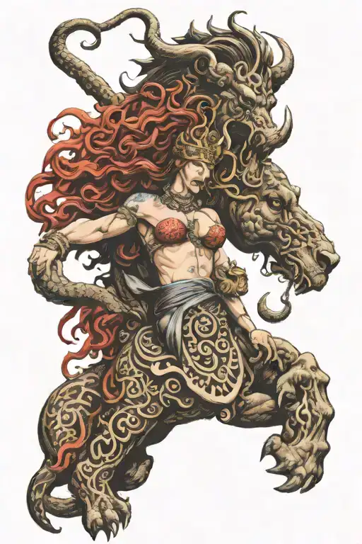 whore of babylon tattoo design idea