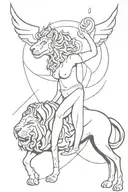 whore of babylon tattoo design idea
