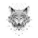 totem wolf shark  tattoo design idea