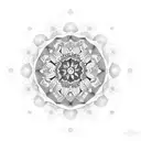 A dotwork mandala with the son and mother's birth flowers as the central design tattoo design idea