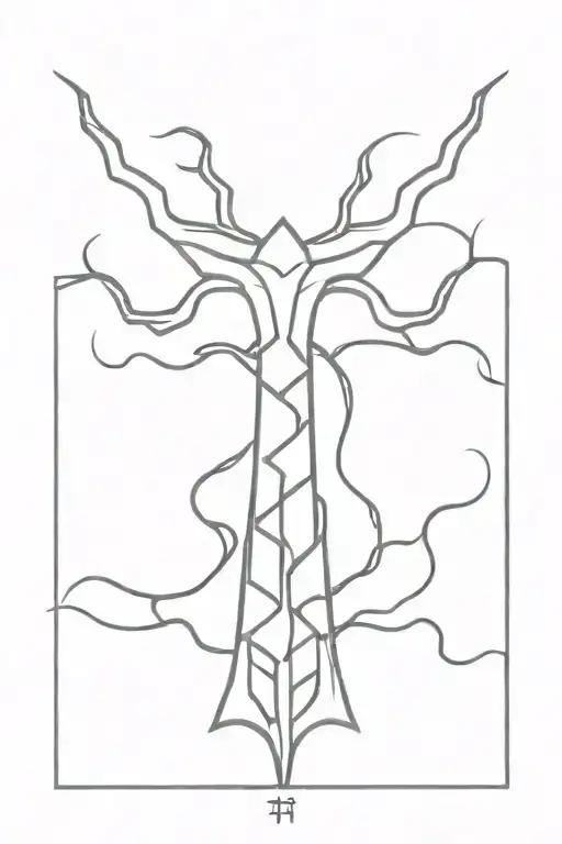 Yggdrasil Hammer of Thor hammer tattoo design idea