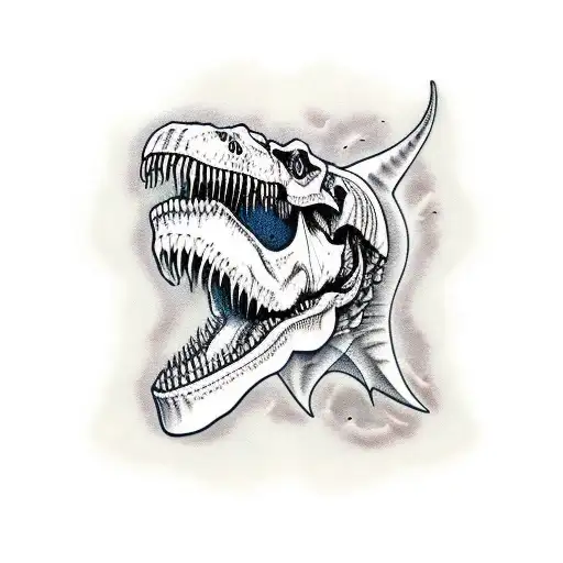T-Rex Skull tattoo design idea