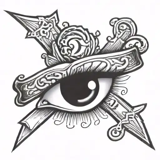 small cross w date tattoo above eyebrow  tattoo design idea