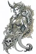 Goddess nyx dota 2 tattoo design idea
