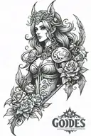 Goddess nyx dota 2 tattoo design idea