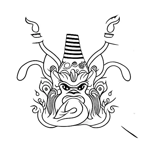 leao japones, shisa, tattoo design idea