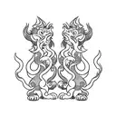 leao japones, shisa, tattoo design idea