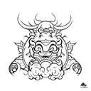 leao japones, shisa, tattoo design idea