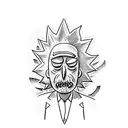 rick & morty pair brother tattoo design idea