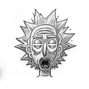 rick & morty pair brother tattoo design idea