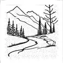 Cold stream pathway tattoo design idea