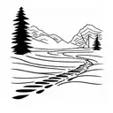 Cold stream pathway tattoo design idea