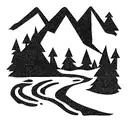 Cold stream pathway tattoo design idea