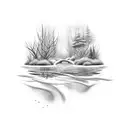 Cold stream pathway tattoo design idea