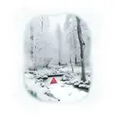 Cold stream pathway tattoo design idea