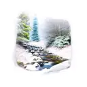 Cold stream pathway tattoo design idea