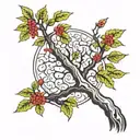 meshu ash tree tattoo design idea