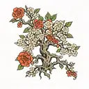 meshu ash tree tattoo design idea