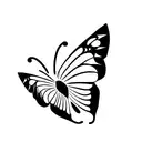 butterfly with vulva tattoo design idea