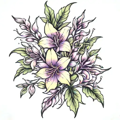 fireweed flower tattoo design idea