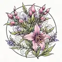 fireweed flower tattoo design idea
