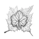 An oak leaf intertwined with blooming flowers tattoo design idea