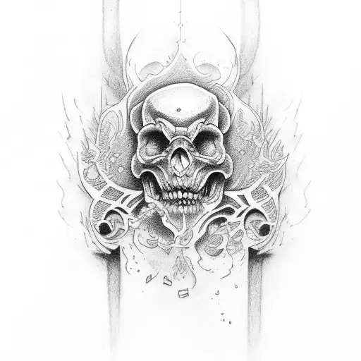 bident of hades tattoo design idea