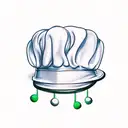 Musical notes forming a chef's hat tattoo design idea