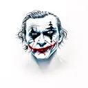 Joker being  serious  tattoo design idea