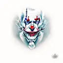 Joker being  serious  tattoo design idea