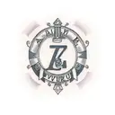 wedding band roman numerals tattoo design idea