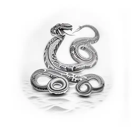 world serpent  tattoo design idea