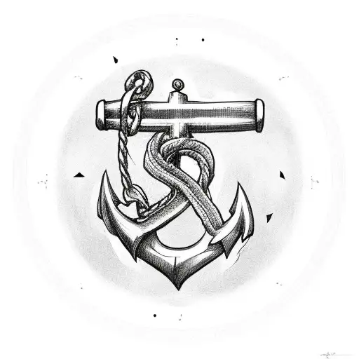 Anchor with ray of sunshine with doves tattoo design idea