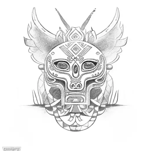 mayas y aztecas tattoo design idea