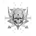 xibalba , skull , mayans, piramid   tattoo design idea