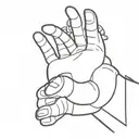 Johnny silverhand's bionic arm flipping off tattoo design idea