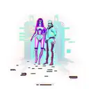 cyberpunk 2077 johnny silverhand and V tattoo design idea