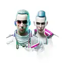 cyberpunk 2077 johnny silverhand and V tattoo design idea