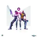 cyberpunk 2077 johnny silverhand and V tattoo design idea