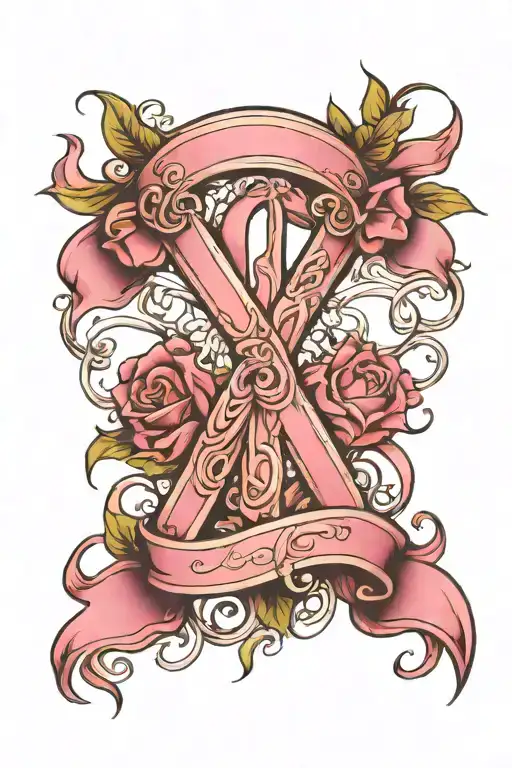 breast cancer ribbon with cletic sleeve tattoo tattoo design idea