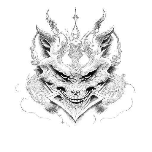 Valkiria pelo chino tattoo design idea