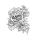 aaliyah with roses tattoo design idea