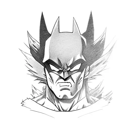 misc Batman and spider man and sr madruga and Chapolin Colorado and donkey Kong and vegeta  tattoo design idea