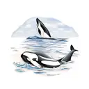 orca whale chest tattoo tattoo design idea