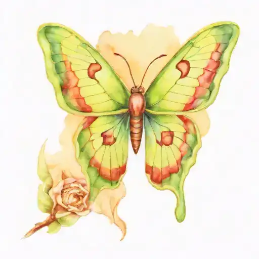 Spanish Moon Moth tattoo design idea