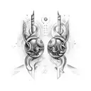 aquarius, Gemini, infinity  tattoo design idea