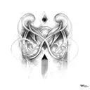 aquarius, Gemini, infinity  tattoo design idea
